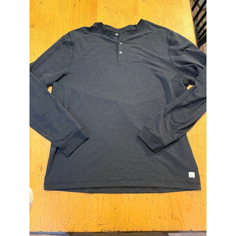 Vuori Henley Crew Neck Sweatshirt XL Charcoal Gray Long Sleeve V175 Mens
